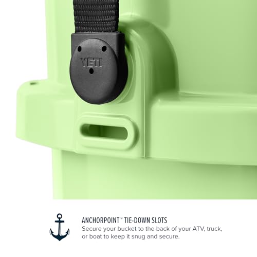 YETI Loadout 5-Gallon Bucket, Impact Resistant Fishing/Utility Bucket - color: Key Lime