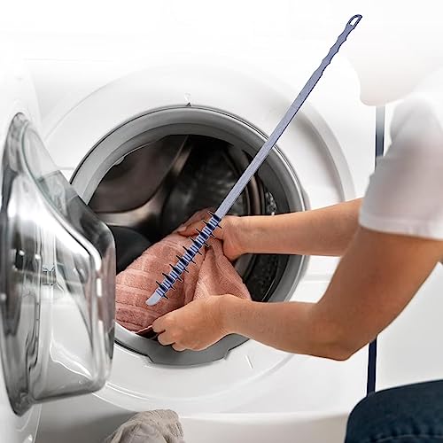 Dryer Vent Cleaner Brush Nylon Double Side Brush Long Flexible Refrigerator Coil Brush for Household Cleaning (Blue) - color: Blue