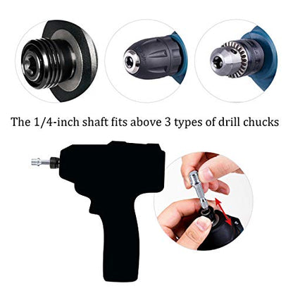 Kichwit 4 Inch Drill Power Brush Tile Scrubber Scouring Pads Cleaning Kit, Includes Attachment, Heavy Duty Household Cleaning Tool (Drill NOT Included) - size: 4 Inch