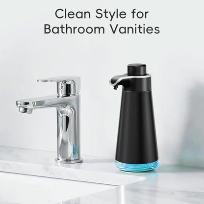 BYUNER Soap Dispenser for Bathroom & Kitchen, 15 fl oz Refillable Soap Dispenser, Brushed Black Metal Look Countertop Soap Dispenser, Rust-Free Hand Soap & Dish Soap Dispenser - color: Black, size: Liquid