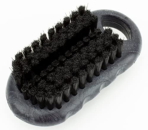 SPARTA 5 Inch Hand and Nail Brush with Stiff Center Bristles, Soft Outer Bristles, Larger Polypropylene Body, Color Coded Scrub Brush for Commercial Foodservice Use, Black