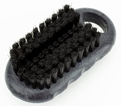 SPARTA 5 Inch Hand and Nail Brush with Stiff Center Bristles, Soft Outer Bristles, Larger Polypropylene Body, Color Coded Scrub Brush for Commercial Foodservice Use, Black