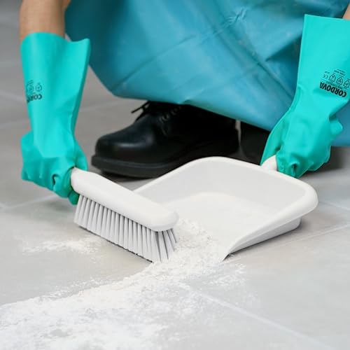 SPARTA Handheld Soft Counter Brush 8 Inch Bristle Span, Multi-Use Dust Brush with 5 Inch Handle for Tables, Countertops, and Delicate Surfaces, Polyester, White - color: White