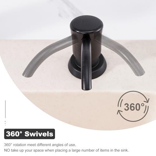 GAGALIFE Soap Dispenser for Kitchen Sink, ABS in Counter Soap Dispenser(Oil Rubbed Bronze), with 17 Ounce Large Pet Soap Bottle, Refill from The Top, Venetian Bronze - color: Oil-rubbed Bronze