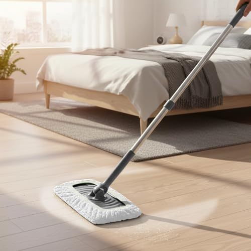 4 Pack Reusable Microfiber Mop Pads - Dry Sweeping Cloths & Wet Mopping Cloths - Washable Wet Pads Refill for Mopping Floors (Mop is not Included), White - color: White 4-pack