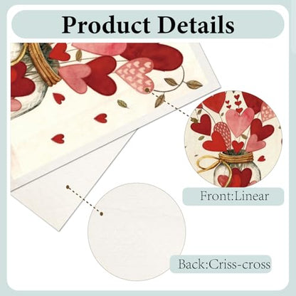 CREATCABIN 6 Styles Pink Swedish Dishcloths for Kitchen Cleaning Cloths Cellulose Sponge Cloths Reusable Dish Rags Cleaning Towels No Odor Absorbent for Tableware Happy Valentine 6.7x7.6Inch - style: Valentine