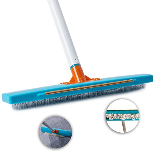 Carpet Rake-Carpet Hair Removal Tool-Carpet Rake to Fluff Carpet-Carpet Scraper Brush Rug Comb Pet Cat Fur Dog Hair Remover for Couch Furniture Carpet Broom