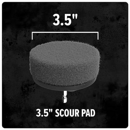 Dirt Devil Scour Pad Cleaning Set, 3 Piece, 3.5" Pads, for Use on Stainless Steel, Tubs, Showers, Metal and More, Extreme Dirt Build Up, Scouring Pad Drill Attachment for Cleaning - style: Scour Pad Kit