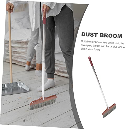 OUNONA Detachable Long Handle Soft Bristle Broom Static Sweeping Tool for Indoor Outdoor Cleaning Effort Saving Dust Brush for Home Camping
