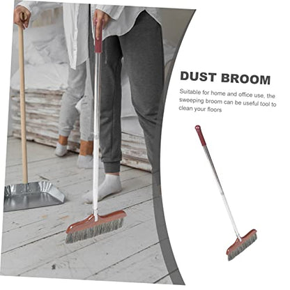 OUNONA Detachable Long Handle Soft Bristle Broom Static Sweeping Tool for Indoor Outdoor Cleaning Effort Saving Dust Brush for Home Camping