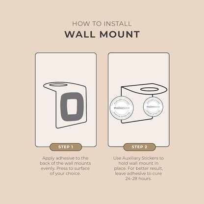 MAISONOVO Adhesive Soap Holder | Shampoo Bottle Holder Set of 2 - Silver | Soap Bottle Holder | Wall Mounted Soap Holder | Soap Dispenser Holder - color: Soap Dispenser Mount Set of 2 | Silver