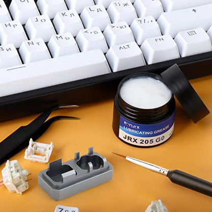 RUNJRX Keyboard Switch Lube Kit JRX 205G0 0.53oz/15g, Switch Opener for MX Cherry Panda Kailh Switch,Lube Brush for Mechanical Keyboard Switch - style: Lube Kit-K