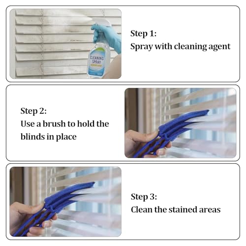3 Pcs Window Venetian Blind Cleaner Duster Tool,Washable Mini Handheld Brush Dusting Cleaner Tool for Dust Removal in Blinds, Fans, and Air Vents - style: 3 Pcs