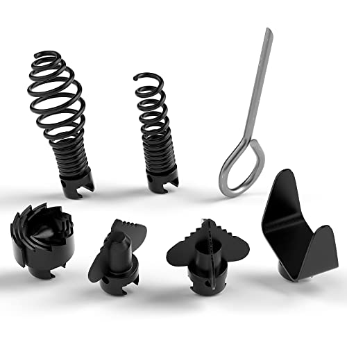 FEITON 7PCS Drain Cleaner Combination Cutter Head Set,16mm Manganese Steel Spring Automatic Locking Drain Dredging Cutter Head Accessories for Drain Cleaning Machines - color: Cutter Head 7PCS