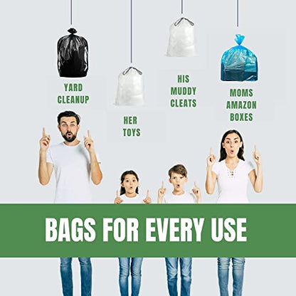 Plasticplace 32-33 Gallon Recycling Trash Bags, 1.2 Mil, Blue Garbage Liners, 33” x 39” (100 Count) - size: 1 Count (Pack of 100)