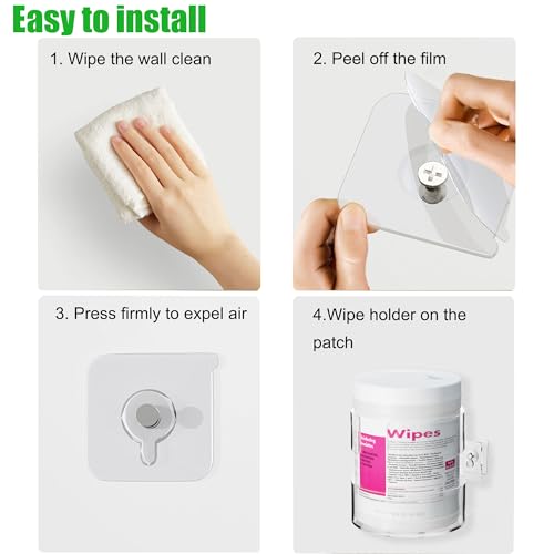 Wipes Holder for Heavy Duty Cleaning Wipes, Clear Acrylic Wall Mount Cleaning Wipes Dispenser Wall Bracket Wipes Rack for Hospital, Kitchen, Office, Garage (5.04" L x 5.31" W x 5.51" H) - size: 5.04"L x 5.31"W x 5.51"H