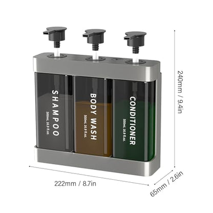 TARSHYRY Extended Nozzle, Dual Installation Method, with Locking Device, Three Chamber Design, 500ml Capacity, Convenient and Practical, Made of ABS Material. (Silver) - color: Silver