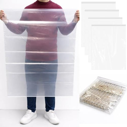4 Pack Extra Large Oven Rack Cleaning Bags (31.4''X39.3'') – Heavy Duty Reusable Deep Soak Bags for BBQ Grill, Easy Oven Rack Cleaner for Home Kitchen, Removes Grease & Grime - size: 4 Packs 31.4''*39.3''