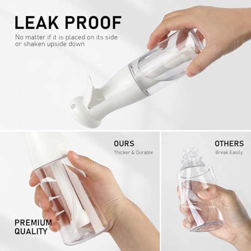 Bealee Spray Bottle For Hair, Continuous Mister Empty Spray Bottles, Ultra Fine Mist Water Sprayer for Hairstyling, Cleaning, Plants, Pets, Barbers, Salons, Essential Oil Scents - 2 Pack 6.8 OZ - color: Black & White, 2 Pack