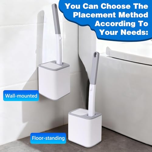 Disposable Toilet Brush with 24 PCS Replaceable Heads, Deep Cleaning Hygienic Bathroom Toilet Bowl Cleaning System with Holder
