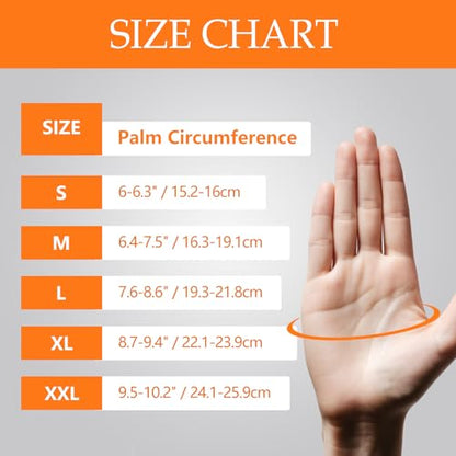 PROMEDIX P Heavy Duty Nitrile Gloves with Diamond Texture 8 Mil Latex Free Powder Free Industrial Disposable Glove - color: Orange, size: X-Large