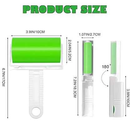 Reusable Washable Lint Roller 5 Pack, Sticky Travel Lint Roller, Portable Compact Pet Hair Remover Cleaner with Cover for Clothes, Pet Hairs, Carseats, Include Mini and Medium Size - size: 2 Large+3 Mini Size