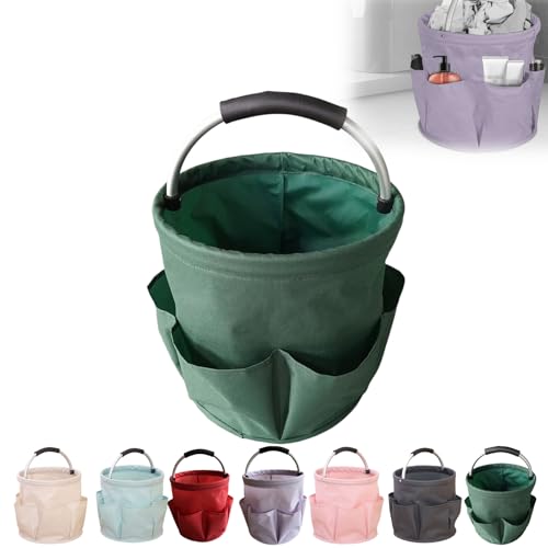 Professional Cleaning Caddy Organizer - 11" Wearable Cleaning Supply Bag with Adjustable Shoulder Strap & Handle - Housekeeper Essentials Organizer for Detailing Tools & Supplies (Green) - color: Green