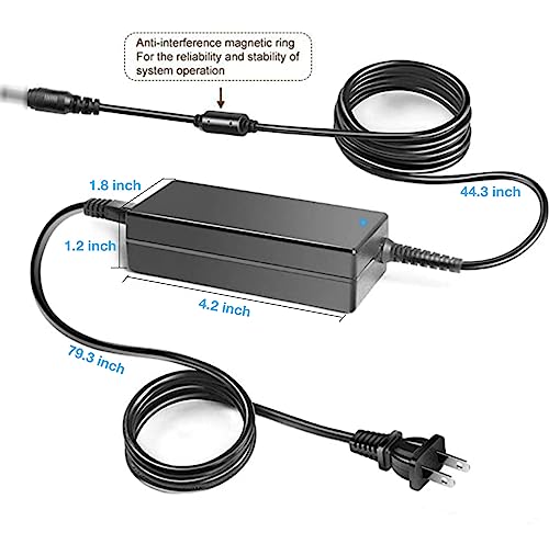 24V AC/DC Adapter Compatible with AlfaBot X6 Automatic Smart Glass Window Cleaning Robot Vacuum Cleaner 14.8V Li-ion Battery WTA120-2400375-T TDX-2403750 24VDC 90W Power Supply Cord Charger