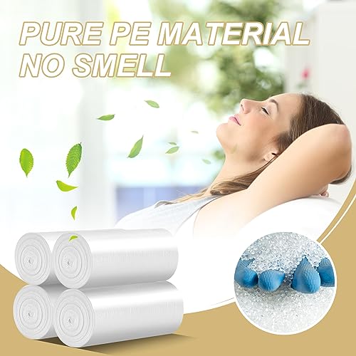 Magesh 12-13 Gallon Trash Bag Strong, Leakage-Free, Medium Garbage Bags Unscented Thick for Office, Kitchen Small Trash Can, 80L, 105 Bags, Clear - style: 13G Transparent 105