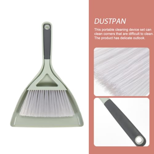 Mini Broom and Dustpan Set Portable Desktop Cleaning Kit for Keyboard Laptop Tabletop Small Dustpan and Brush Set for Office Home Corner Cleaning