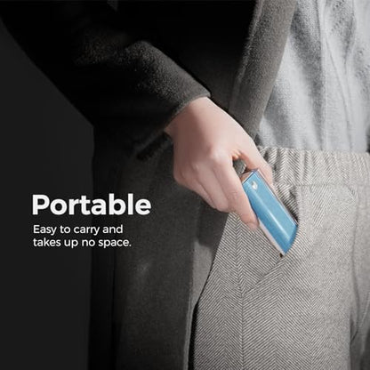 CLICK CLEAN Screen Cleaner, Fingerprint Proof Screen Cleaner Spray, All-in-One Cleaner with Microfiber and Shell for All Phones, Laptop and Tablet Screens (Light Blue) - color: Light Blue