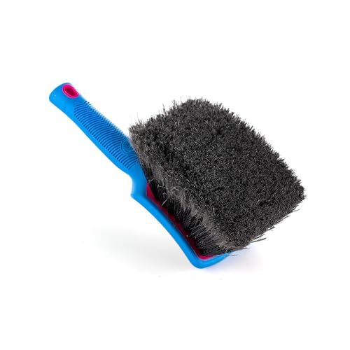 Detail Factory - ProGrip Wheel Face Brush - Ergonomic ProGrip Handle - Premium Wheel Cleaner Brush - Soft Flagged-Tip Bristles - Octane Underglow