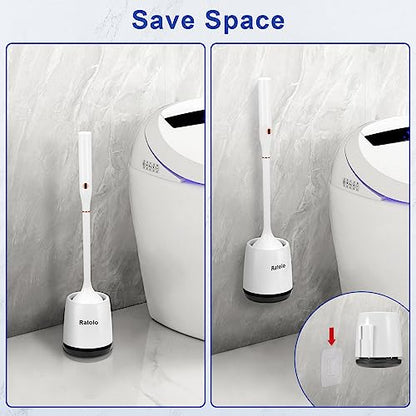 Electric Toilet Brush,Silicone Toilet Brush,Toilet Bowl Brush and Holder Set with Ventilated Holder,Toilet Brush, Floor Standing, Wall Mounted Without Drilling，Rechargeable - size: 1pack