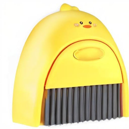 Small Broom and Dustpan Set,1pc Dust Pan and Brush Set,SUP Cute Little Yellow Duck Hand Mini Broom and Dustpan Set,Small dust pan Mini for Tabletop Debris,Keyboards&Clean Pet Cages (Duck) - style: Duck