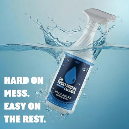 The Everywhere Cleaner Hypochlorous Acid Spray 500ppm (HOCL) - Multi-Surface Household Cleaner & Odor Neutralizer for Kitchen, Bathroom, Sealed Floors, No Fumes, No Residue - 1 Quart x 2 Pack - size: 32 Fl Oz (Pack of 2)