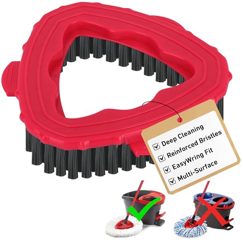 Scrub Brush Head for EasyWring 1-Tank System, Hard Bristle Spin Mop Scrub Brush Attachment for Tile, Bathroom, Kitchen, Deck & Floor Cleaning, 1 Pack - size: Scrub Brush-1TANK-1PC