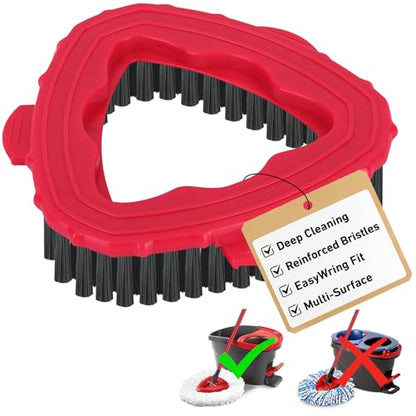 Scrub Brush Head for EasyWring 1-Tank System, Hard Bristle Spin Mop Scrub Brush Attachment for Tile, Bathroom, Kitchen, Deck & Floor Cleaning, 1 Pack - size: Scrub Brush-1TANK-1PC