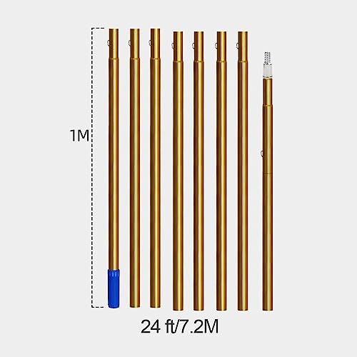 Professional 3m Extendable Window Cleaning Pole Kit for High Windows 55cm Brush Head Included - color: 55cm Gold 2, size: 3m/9.8FT