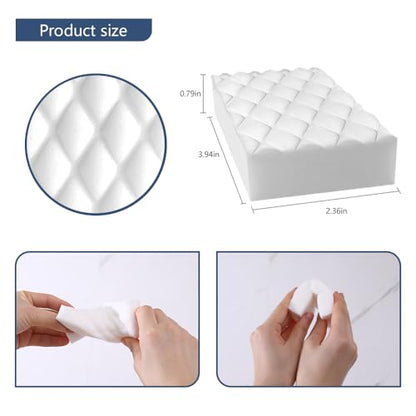 Magic Sponge Erasers,100 Pack 2X Density Melamine Sponge Foam Pads,Household Cleaning Supplies Cleaner for Kitchen, Bathroom, Bathtub, Sink, Wall Cleaner - color: White（100pcs）, size: 3.93x2.36x0.79in