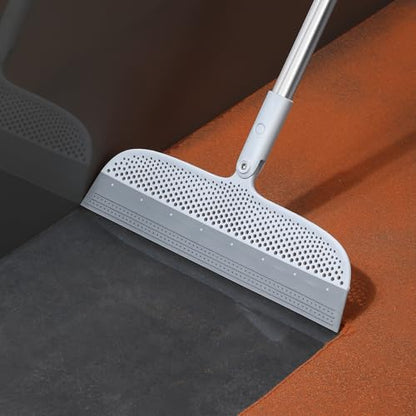 Multifunction Floor Squeegee Broom for Pet Hair Removal, Silicone Magic-Style Broom for Floor Cleaning, 51.77" Long Handle for Carpet, Bathroom Tile, Hardwood Floors, Garage, Liquid Spills, Fine Dust - size: Large
