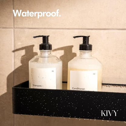 KIVY Glass Soap Dispenser Set [INCL. Waterproof Labels] - Glass Soap Dispenser with Pump - Hand Soap and Dish Soap Set - for Kitchen, Shower & Bathroom - Refillable (2X 16oz) - color: Glass