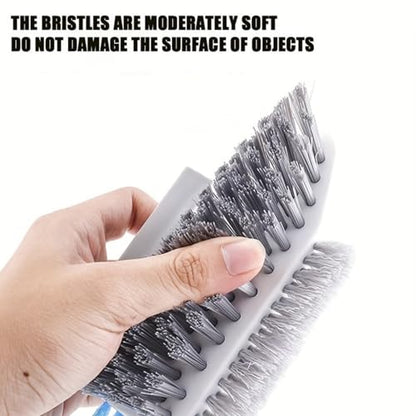 4-in-1 Grout and Scrubber Corner Brush with Scraper Tool, for Cleaning Tile, Grout, Kitchen, Bathroom, Sink, Floor, Shower