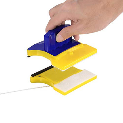 Double Side Magnetic Window Cleaner, Glider Washing Brush with 2 Extra Cleaning Cotton, Cleaning Brush Wiper Tools for High-Rise and Car Glazed Windows