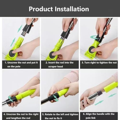 Rubber Broom for Pet Hair Hardwood Floor, with 51 Long Handle Silicon Broom, Squeegee Broom for Floor for Concrete Floor,Bathroom Tile,Small:35×130cm - size: Small:35×130cm