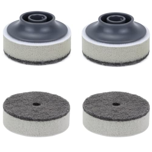 DAPOWER Replaceable Brush Head - 4 Pack (Grey - Scrub Sponge) - color: Grey - Scrub Sponge