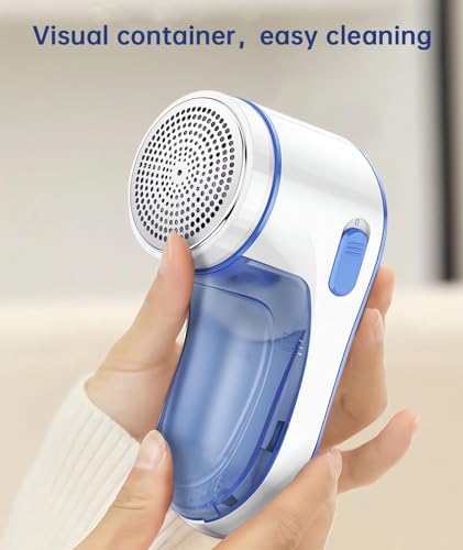 Fabric Shaver, Electric Lint Remover for Clothes & Furniture, Sweater Shaver & Pilling Remover, Depiller with 2 Extra Blades Included, Lint Shaver for Clothing - Battery Operated