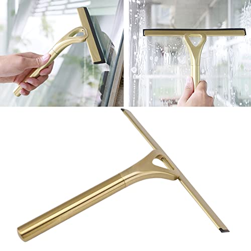 Shower Squeegee, Stainless Steel Window Squeegee for Glass Doors, Bathroom Car Windows, Water Remover with Ergonomic Handle for Home Auto Use