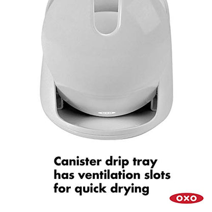 OXO Good Grips Compact Toilet Brush & Canister - Gray - color: Gray, size: 1 Count (Pack of 1)