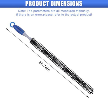 Long Handle Car Engine Cleaning Brush, Hard Bristle Automotive Wash Brushes, Flexible Bendable Vehicle Detailing Brush for Car Radiator Dryer Vent, Engine Oil Residue (2PCS) - size: 2PCS