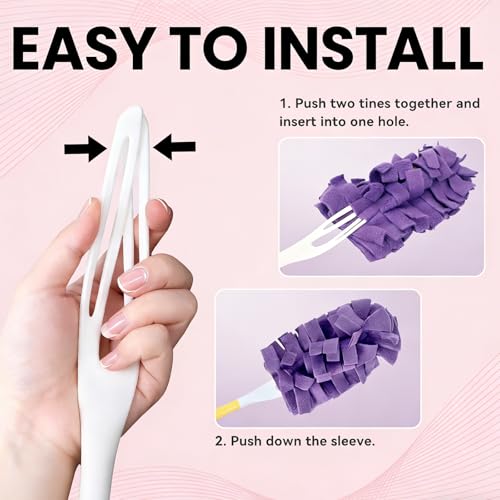 Fleece Reusable Duster Refills Compatible with Swiffer Hand Duster, 360 Washable Heavy Duty Duster Pads, Microfiber Washable Dusters Refills for Fan, Window, Furniture 6 Pack (Handle is Not Included) - color: 6 Pack (Mixed Color)